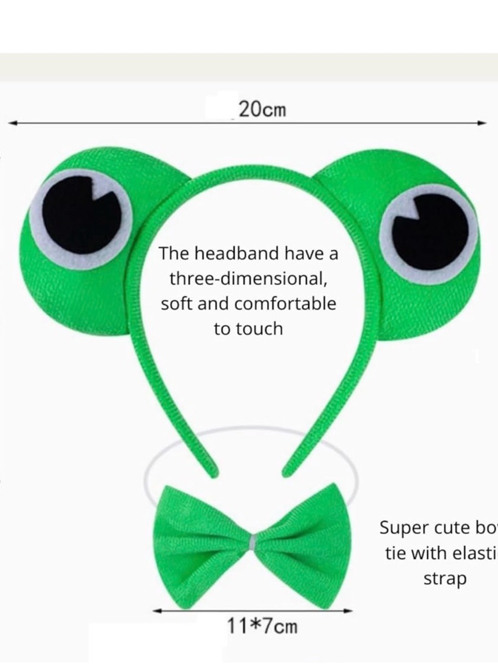 Green Frog Kids Costume Headband and Tutu Set